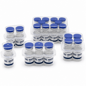Transparante vial opbergdoos met deksel van PeptideCenter, flacons niet inbegrepen