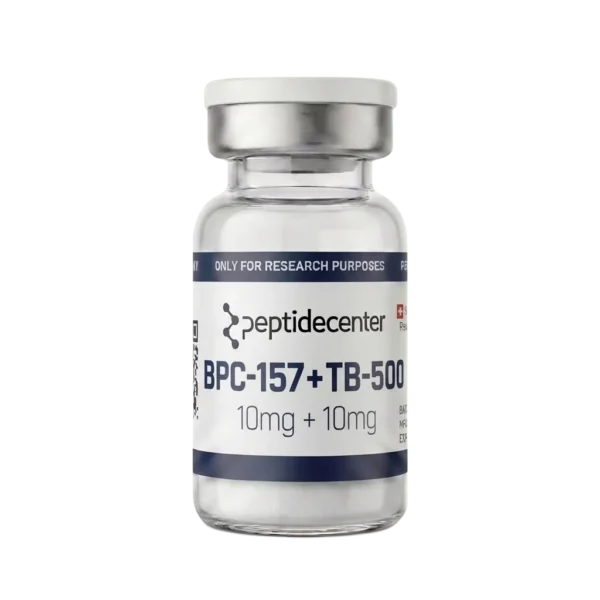 Flacon met BPC-157 en TB-500 blend, 10 mg + 10 mg, van PeptideCenter