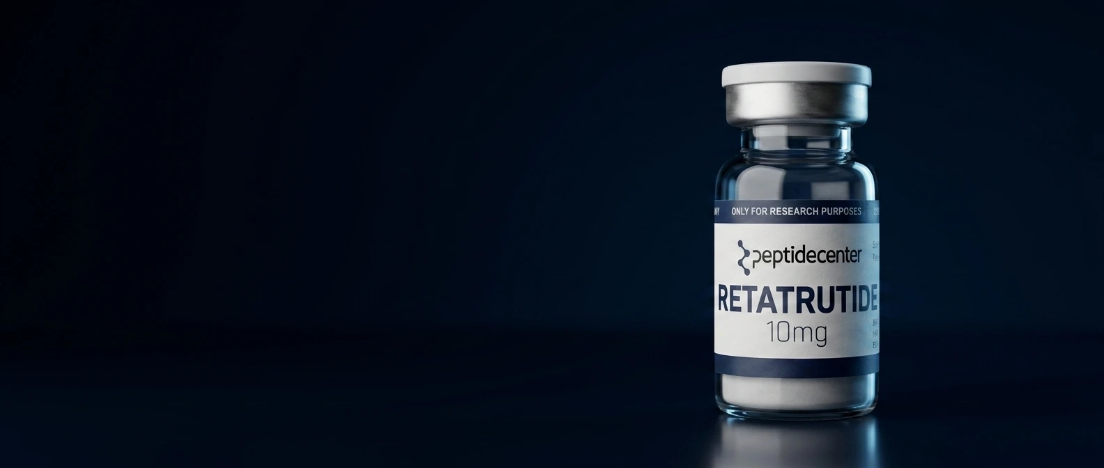 Flacon Retatrutide 10 mg van PeptideCenter