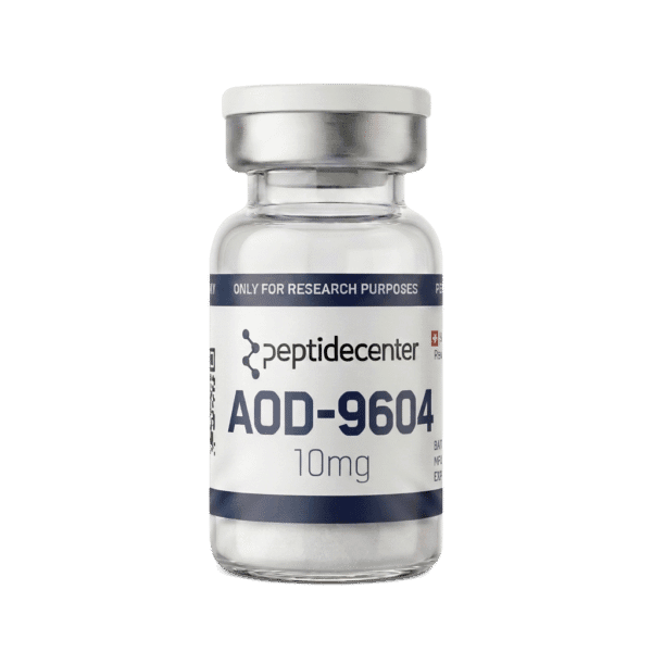 Flacon AOD-9604 10 mg gevriesdroogd poeder van PeptideCenter